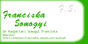 franciska somogyi business card